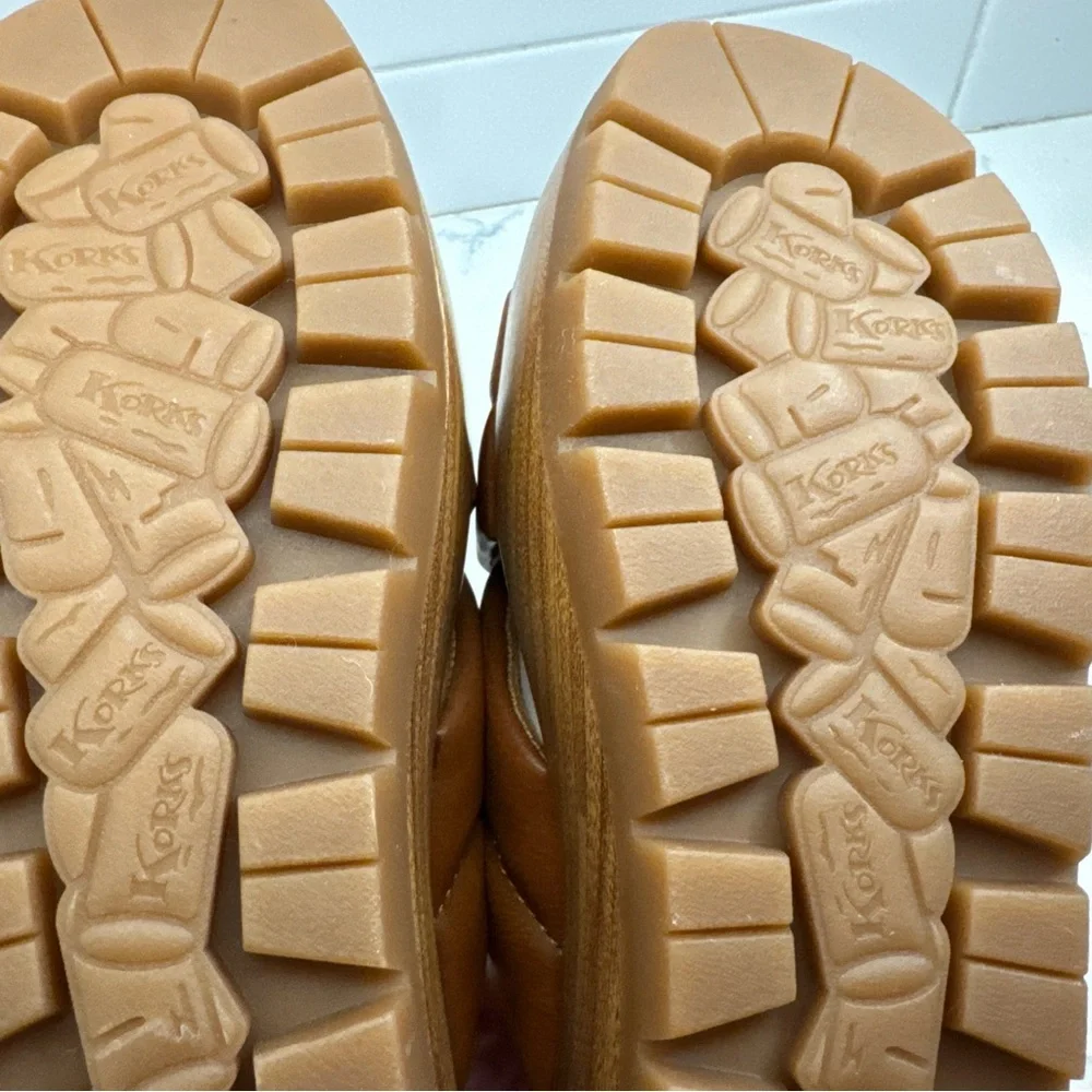 New Korks Faithe Tan Women's Wedge heel Sandals - Picture 10 of 15